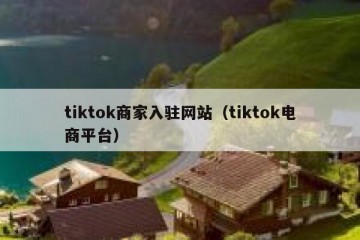 tiktok商家入驻网站（tiktok电商平台）