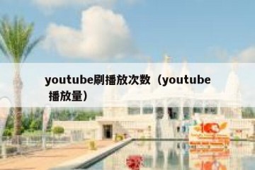youtube刷播放次数（youtube 播放量）