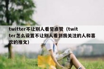 twitter不让别人看见点赞（twitter怎么设置不让别人看到我关注的人和喜欢的推文）