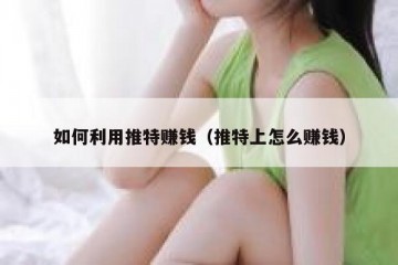 如何利用推特赚钱（推特上怎么赚钱）