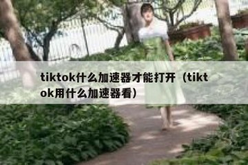 tiktok什么加速器才能打开（tiktok用什么加速器看）