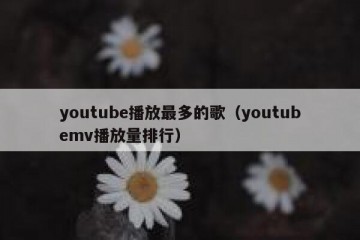 youtube播放最多的歌（youtubemv播放量排行）