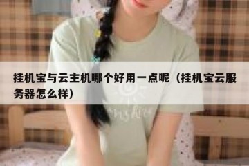 挂机宝与云主机哪个好用一点呢（挂机宝云服务器怎么样）