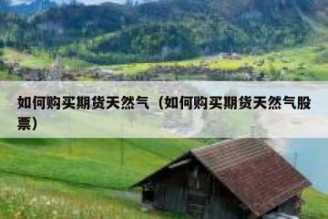 如何购买期货天然气（如何购买期货天然气股票）