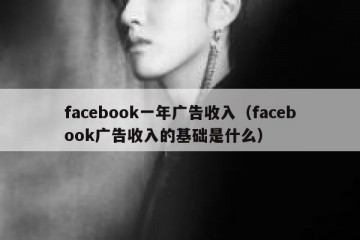 facebook一年广告收入（facebook广告收入的基础是什么）