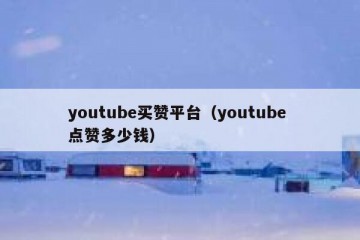 youtube买赞平台（youtube 点赞多少钱）