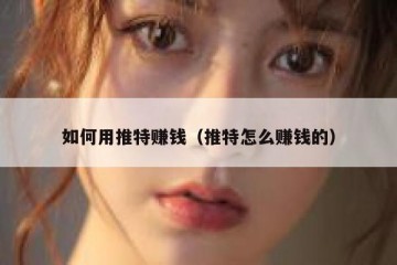 如何用推特赚钱（推特怎么赚钱的）