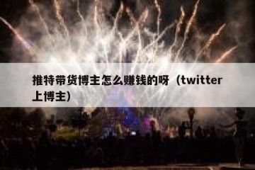 推特带货博主怎么赚钱的呀（twitter上博主）
