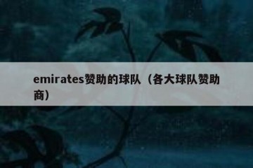 emirates赞助的球队（各大球队赞助商）