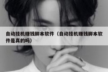 自动挂机赚钱脚本软件（自动挂机赚钱脚本软件是真的吗）