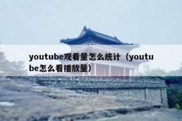 youtube观看量怎么统计（youtube怎么看播放量）