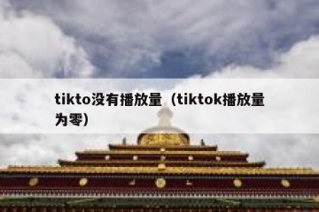 tikto没有播放量（tiktok播放量为零）