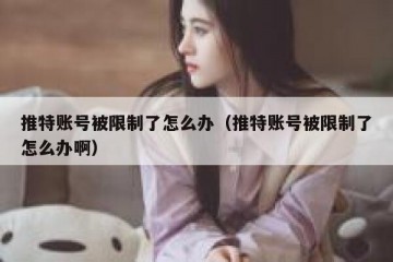 推特账号被限制了怎么办（推特账号被限制了怎么办啊）
