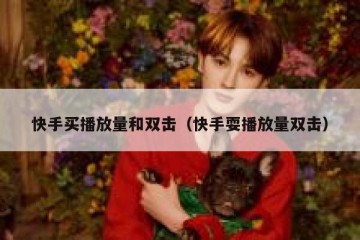快手买播放量和双击（快手耍播放量双击）