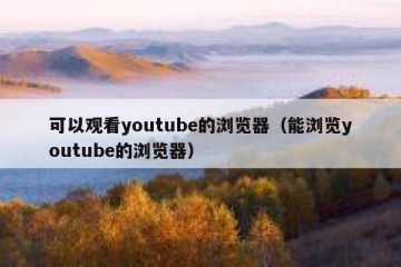 可以观看youtube的浏览器（能浏览youtube的浏览器）