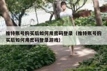 推特账号购买后如何用密码登录（推特账号购买后如何用密码登录游戏）