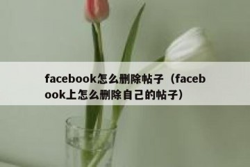 facebook怎么删除帖子（facebook上怎么删除自己的帖子）