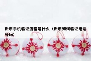 派币手机验证流程是什么（派币如何验证电话号码）