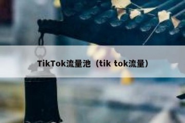 TikTok流量池（tik tok流量）