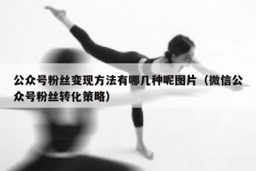 公众号粉丝变现方法有哪几种呢图片（微信公众号粉丝转化策略）