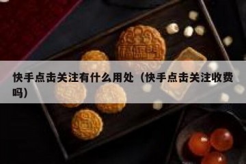 快手点击关注有什么用处（快手点击关注收费吗）