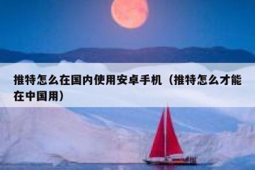 推特怎么在国内使用安卓手机（推特怎么才能在中国用）