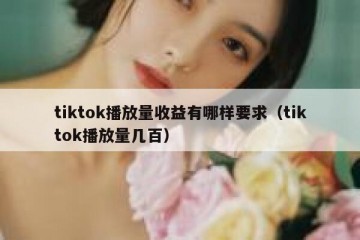tiktok播放量收益有哪样要求（tiktok播放量几百）