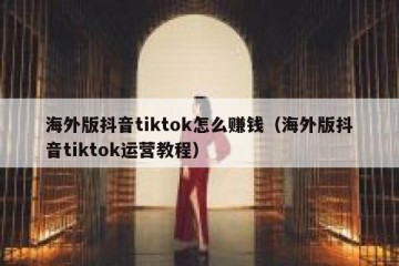 海外版抖音tiktok怎么赚钱（海外版抖音tiktok运营教程）
