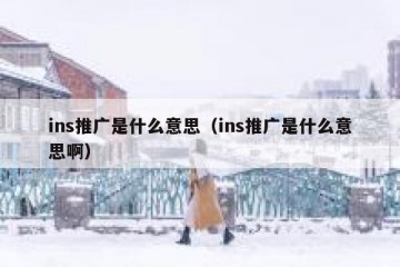 ins推广是什么意思（ins推广是什么意思啊）