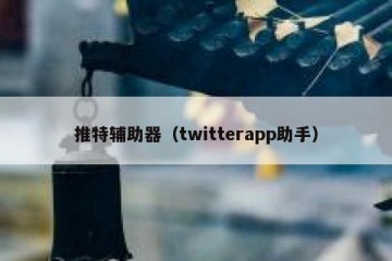 推特辅助器（twitterapp助手）