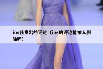 ins我发出的评论（ins的评论能被人删除吗）