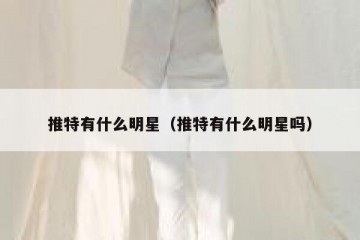 推特有什么明星（推特有什么明星吗）