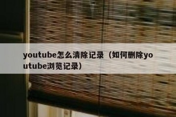 youtube怎么清除记录（如何删除youtube浏览记录）