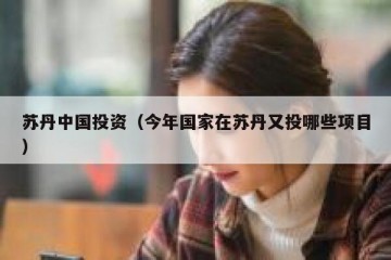 苏丹中国投资（今年国家在苏丹又投哪些项目）