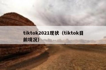 tiktok2021现状（tiktok目前境况）