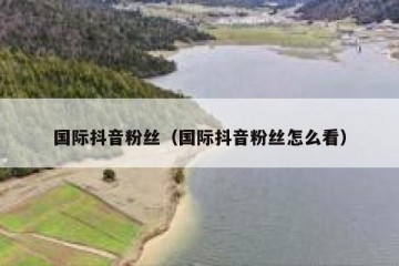国际抖音粉丝（国际抖音粉丝怎么看）