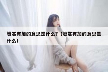 赞赏有加的意思是什么?（赞赏有加的意思是什么）