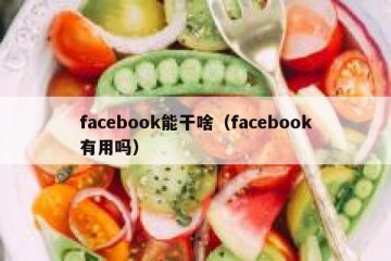 facebook能干啥（facebook有用吗）