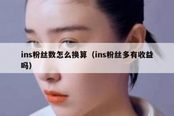 ins粉丝数怎么换算（ins粉丝多有收益吗）