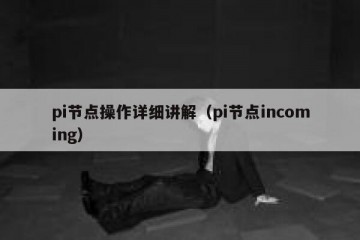 pi节点操作详细讲解（pi节点incoming）