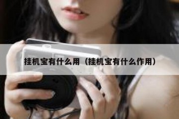 挂机宝有什么用（挂机宝有什么作用）