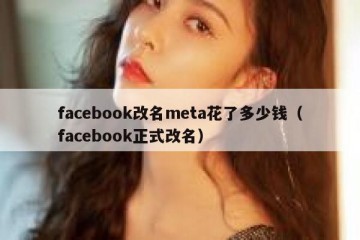 facebook改名meta花了多少钱（facebook正式改名）