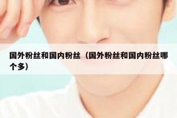 国外粉丝和国内粉丝（国外粉丝和国内粉丝哪个多）