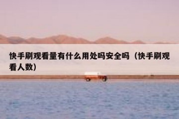 快手刷观看量有什么用处吗安全吗（快手刷观看人数）