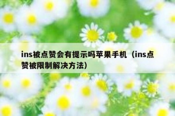 ins被点赞会有提示吗苹果手机（ins点赞被限制解决方法）