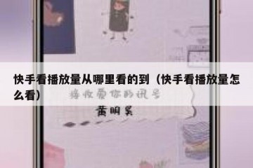 快手看播放量从哪里看的到（快手看播放量怎么看）