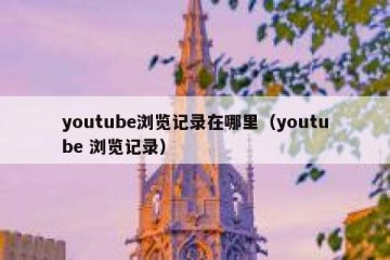 youtube浏览记录在哪里（youtube 浏览记录）