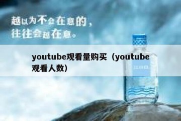 youtube观看量购买（youtube观看人数）
