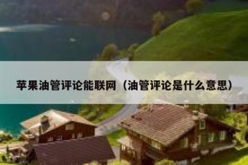 苹果油管评论能联网（油管评论是什么意思）