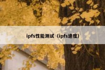 ipfs性能测试（ipfs速度）